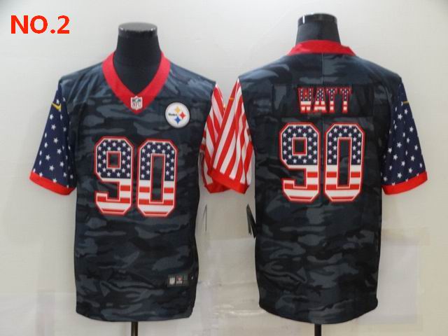 Men's Pittsburgh Steelers #90 T.J. Watt Jerseys Black-1